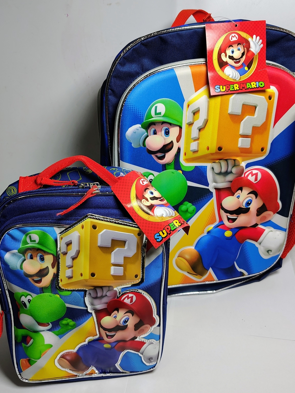 Super Mario Kids Backpack & Lunchbox Set - New With Tags -